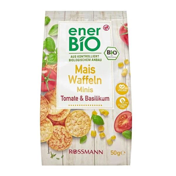 Enerbio Organic Tomato Basil Popcorn - Healthy Vegan Gluten-Free Snack, 50g