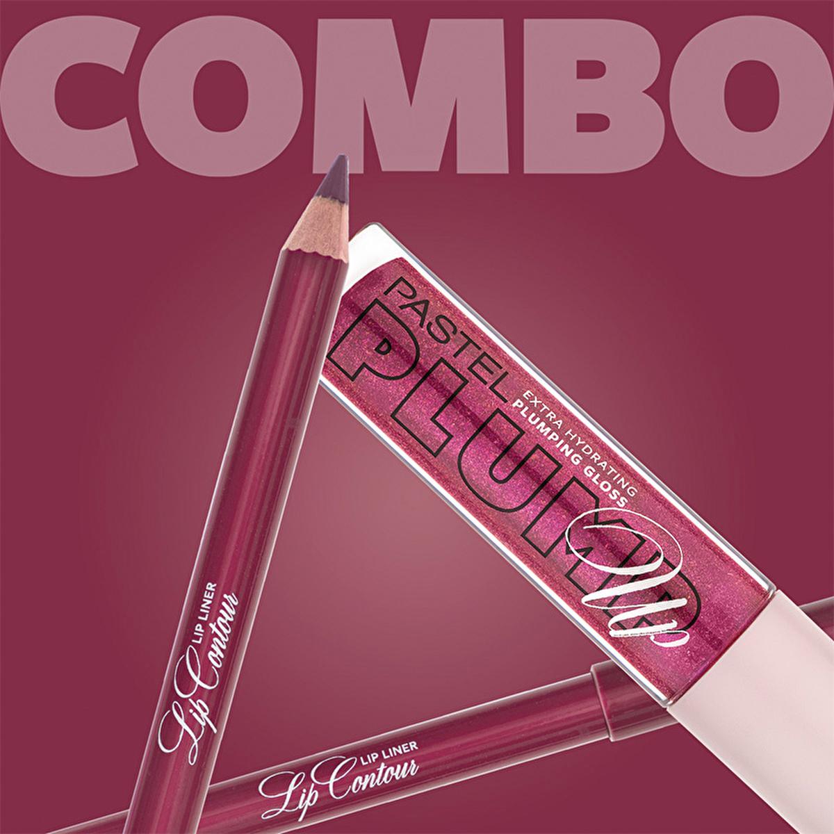 Pastel: Lip Plumping Gloss & Contour Liner Set - Achieve Fuller, Defined Lips with Vibrant Color & Easy Application.
