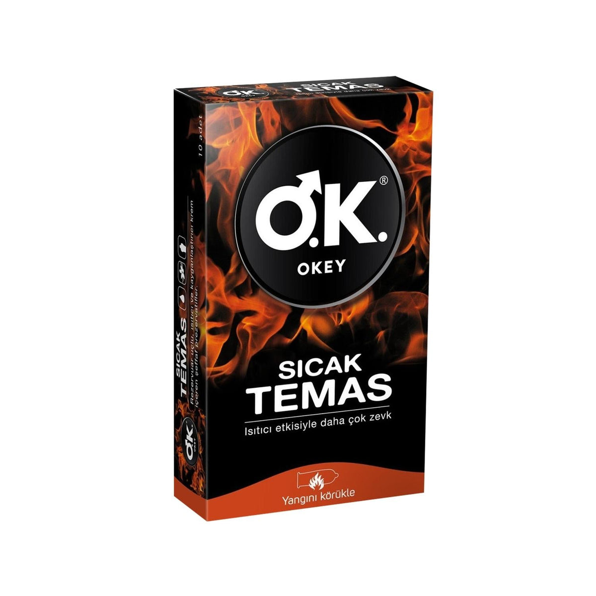 Okey Hot Touch Condoms - Textured for Enhanced Intimacy, Pack of 10