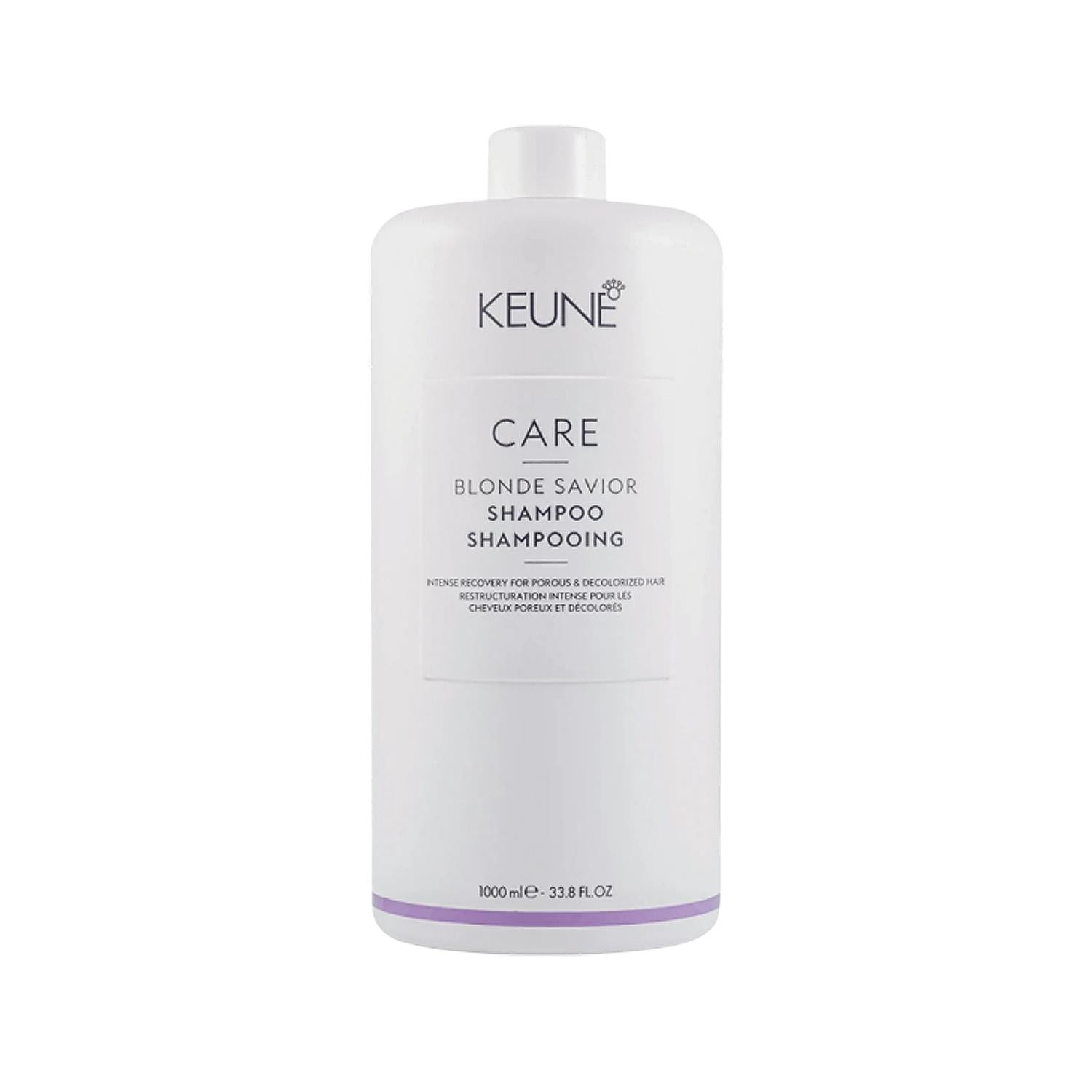 Keune Care Blonde Savior Shampoo: 1000ml Professional Hair Repair for Blonde & Bleached Hair