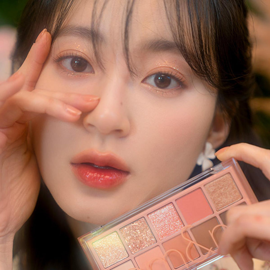 rom&nd Better Than Palette Eyeshadow Palette 08 Peach Dalhia Garden - Versatile Makeup Eyeshadow Palette with 10 Color Combinations