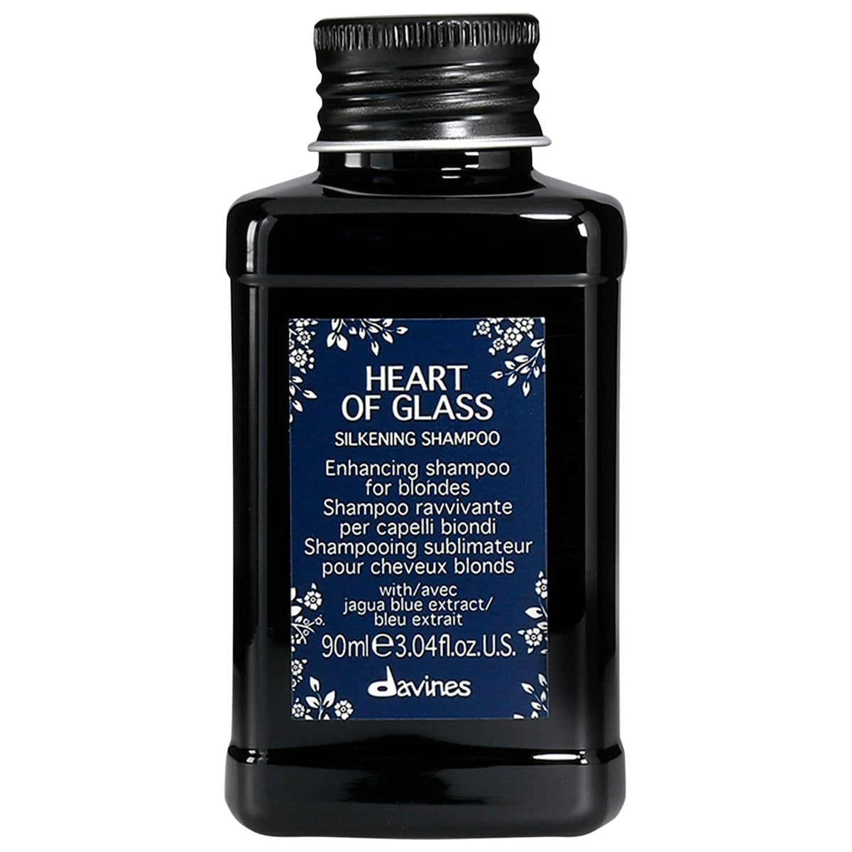 Davines Heart of Glass Silkening Shampoo: Anti-Brass Blonde Shampoo for Radiant Shine & Color Safe - Vegan Formula