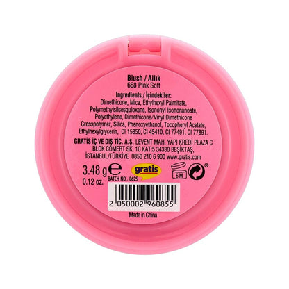 Beaulis Cloud It Blush 668 Pink Soft - Soft Powder Blush