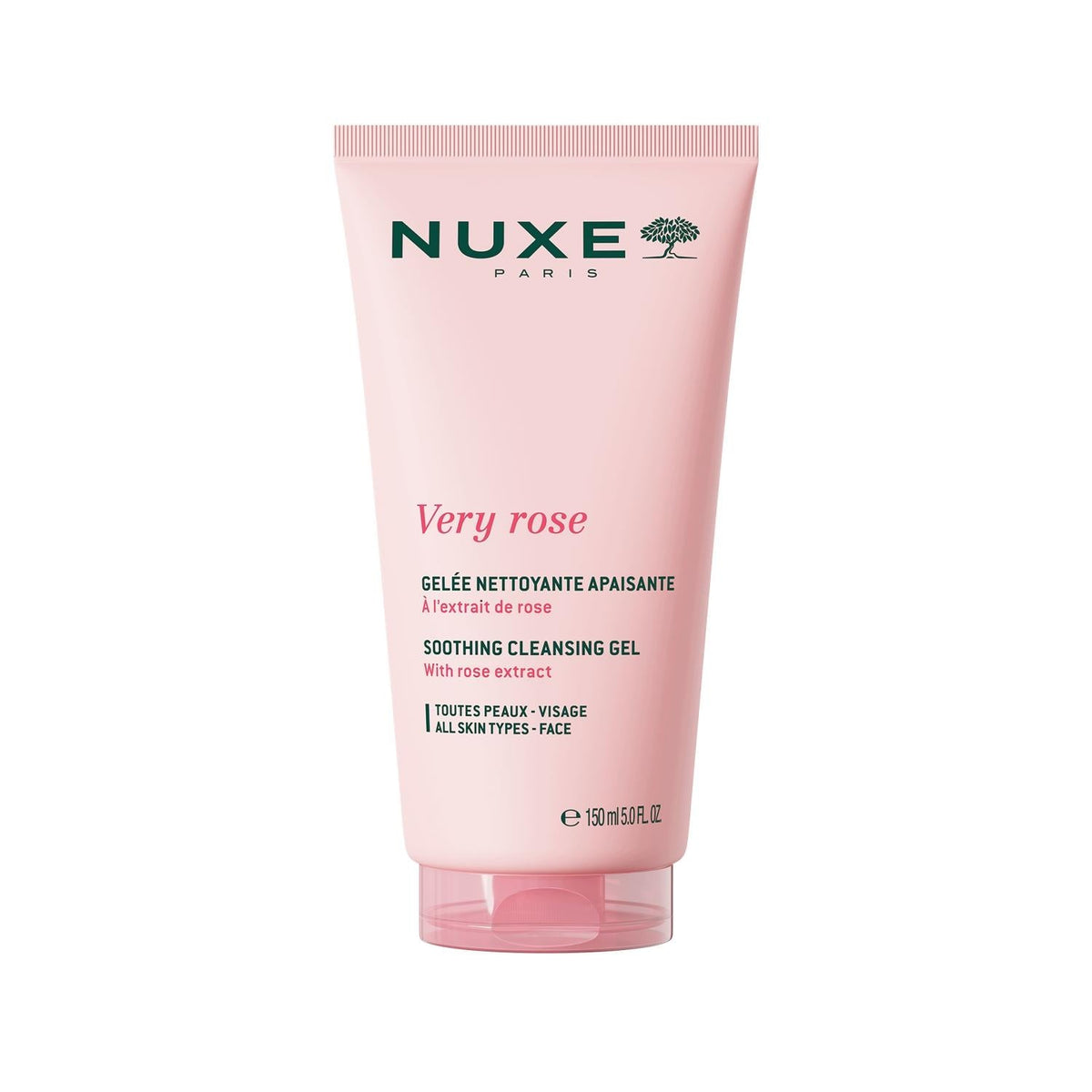Nuxe Very Rose Soothing Face Cleansing Gel - Gentle, Calming, and Natural for Sensitive Skin