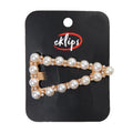Eklips Pearl Triangle Snap Hair Clip for Elegant Styling
