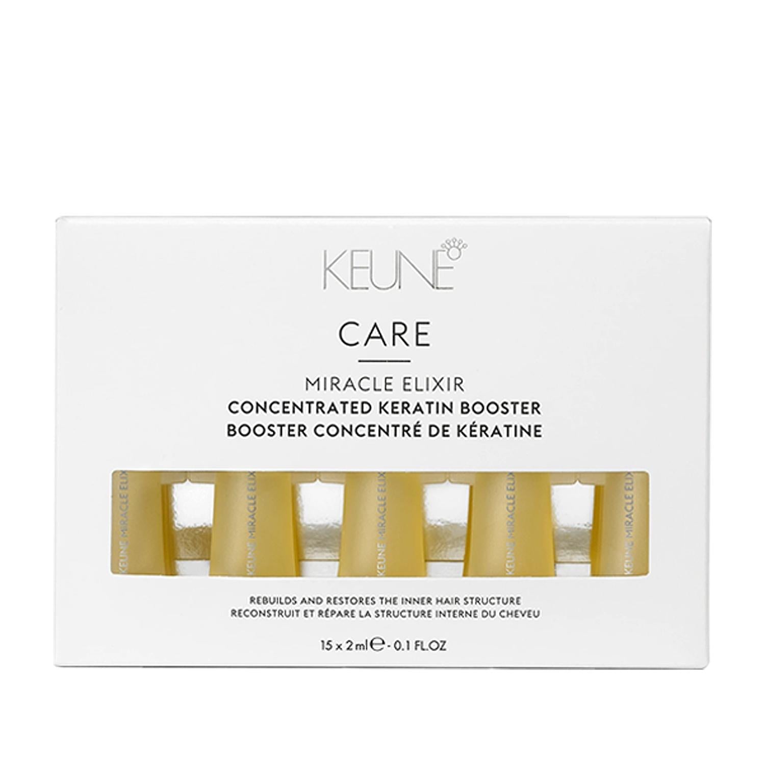 Keune Miracle Elixir: Keratin Booster Hair Treatment - Repair Damaged Hair, Strengthen & Restore Elasticity