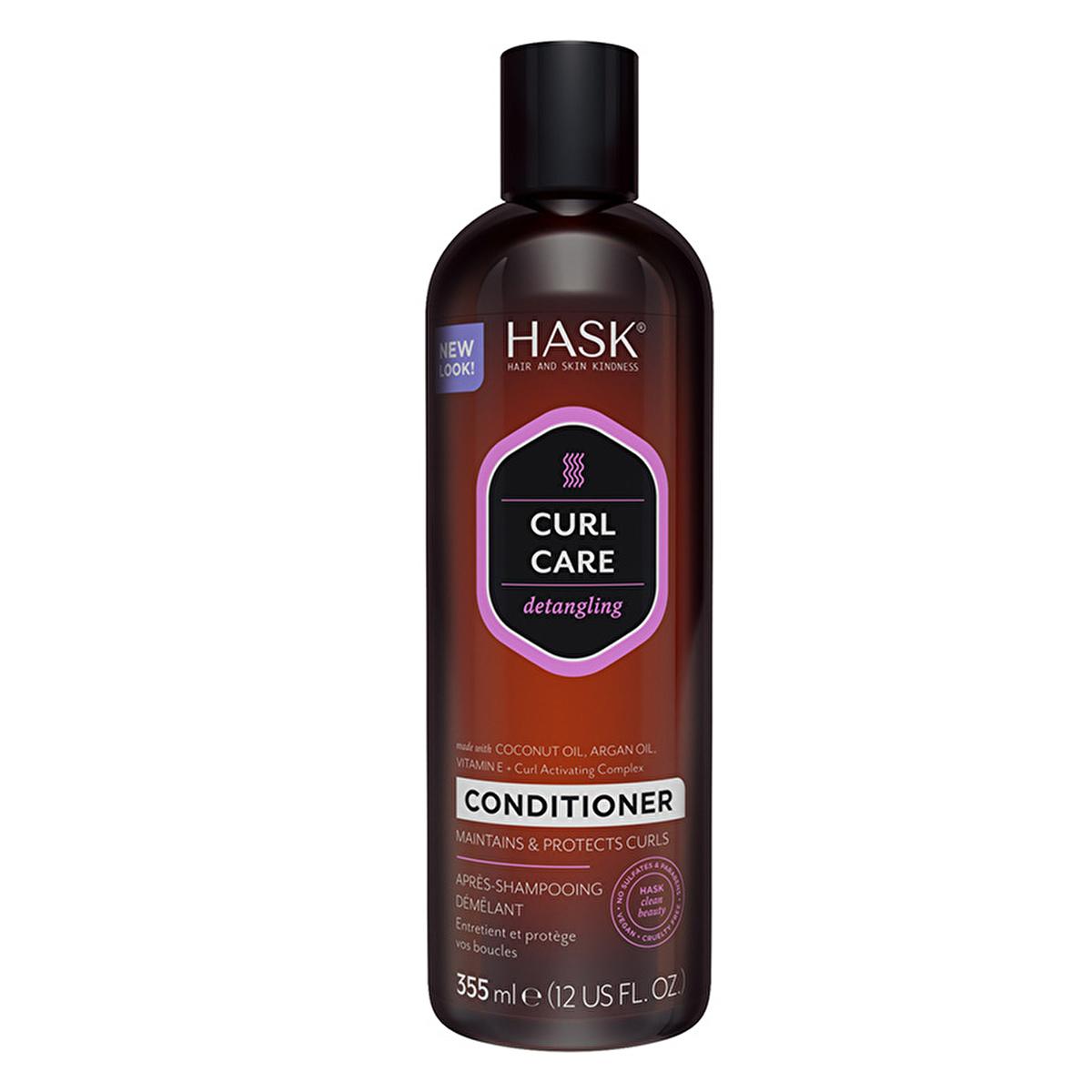 Hask Moisturizing Hair Conditioner for Curly Hair: Coconut & Argan Oil Blend - Define, Soften & Hydrate Curls, Frizz Control