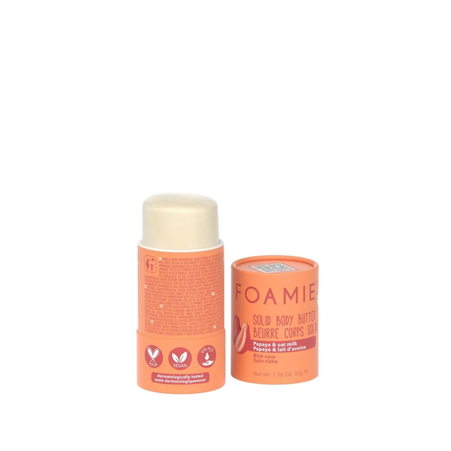 Foamie Oat to Be Smooth Body Butter - Natural Oat-Based Moisturizing Body Cream for Dry Skin, 50g