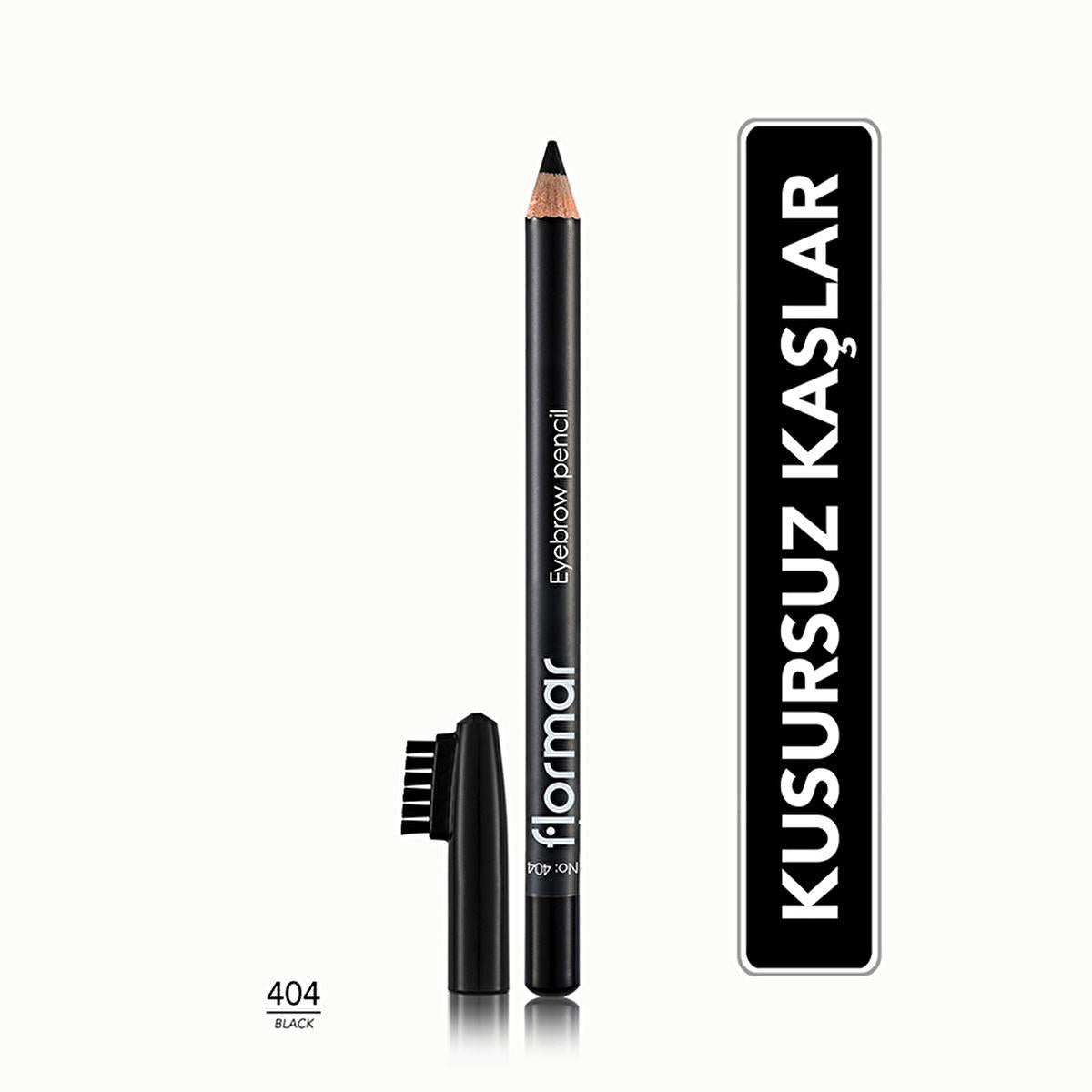 Flormar Eyebrow Pencil - Natural, Long-Lasting Eyebrow Makeup with Built-in Brush