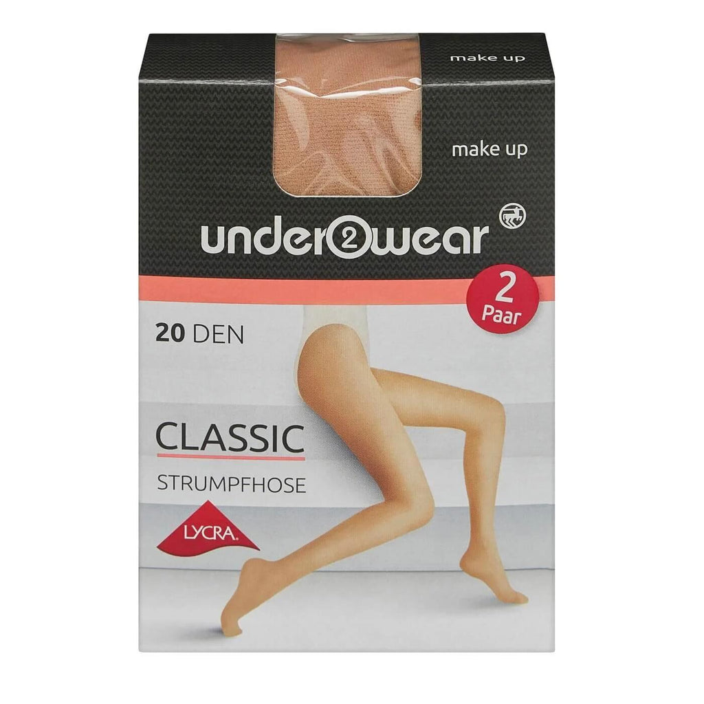 Underwear 20 Denier Sheer Lycra Pantyhose in Nude - Size 40-42