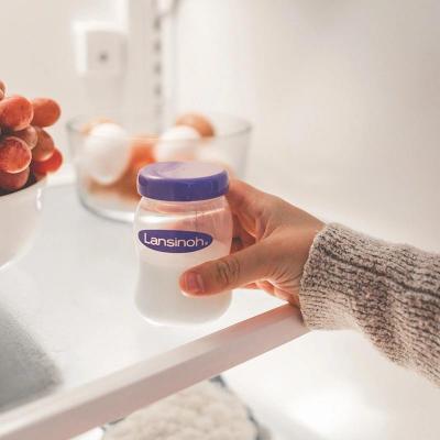 Lansinoh Breast Milk Storage Bottles Set of 4 - BPA Free, Dishwasher Safe, Compatible with Lansinoh Breast Pumps