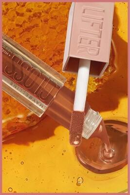 Maybelline Lifter Gloss: Honey'd Lip Gloss with Hyaluronic Acid for Intense Hydration, Plumped Lips & Natural, Glossy Shine - Toast Shade