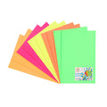 Lino - Vibrant Fluorescent Cardstock Pack for Crafts & Art Projects - 5 Colors, 10 Sheets (7.87 x 11.81 inches)