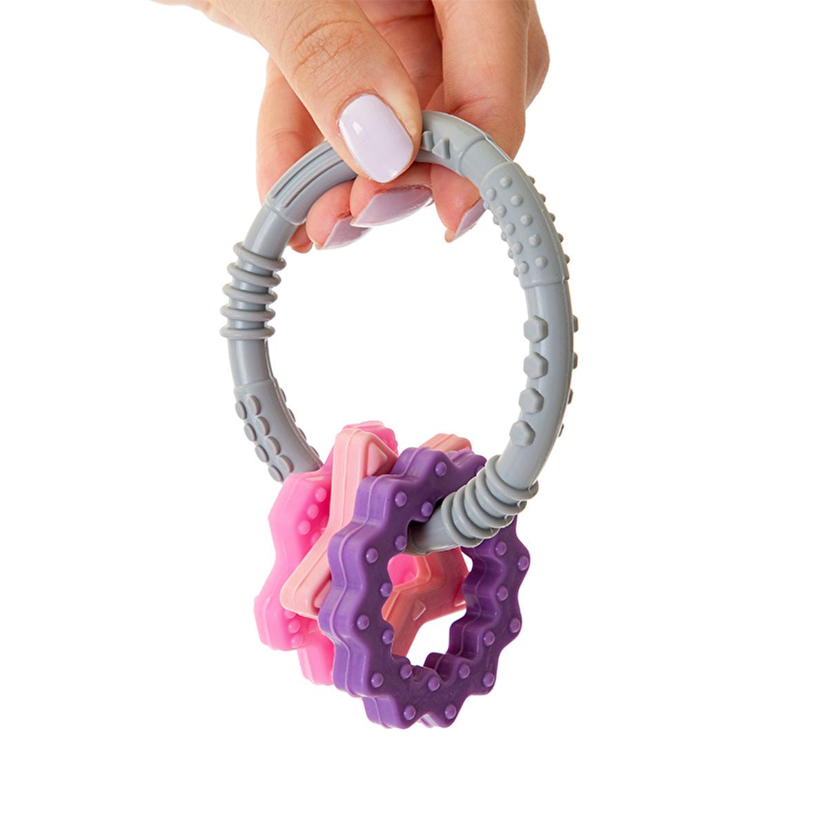 Babyjem Silicone Teether Toy Ring - Safe, BPA-Free, Dishwasher Safe Baby Teething Relief for Infants 3 Months+