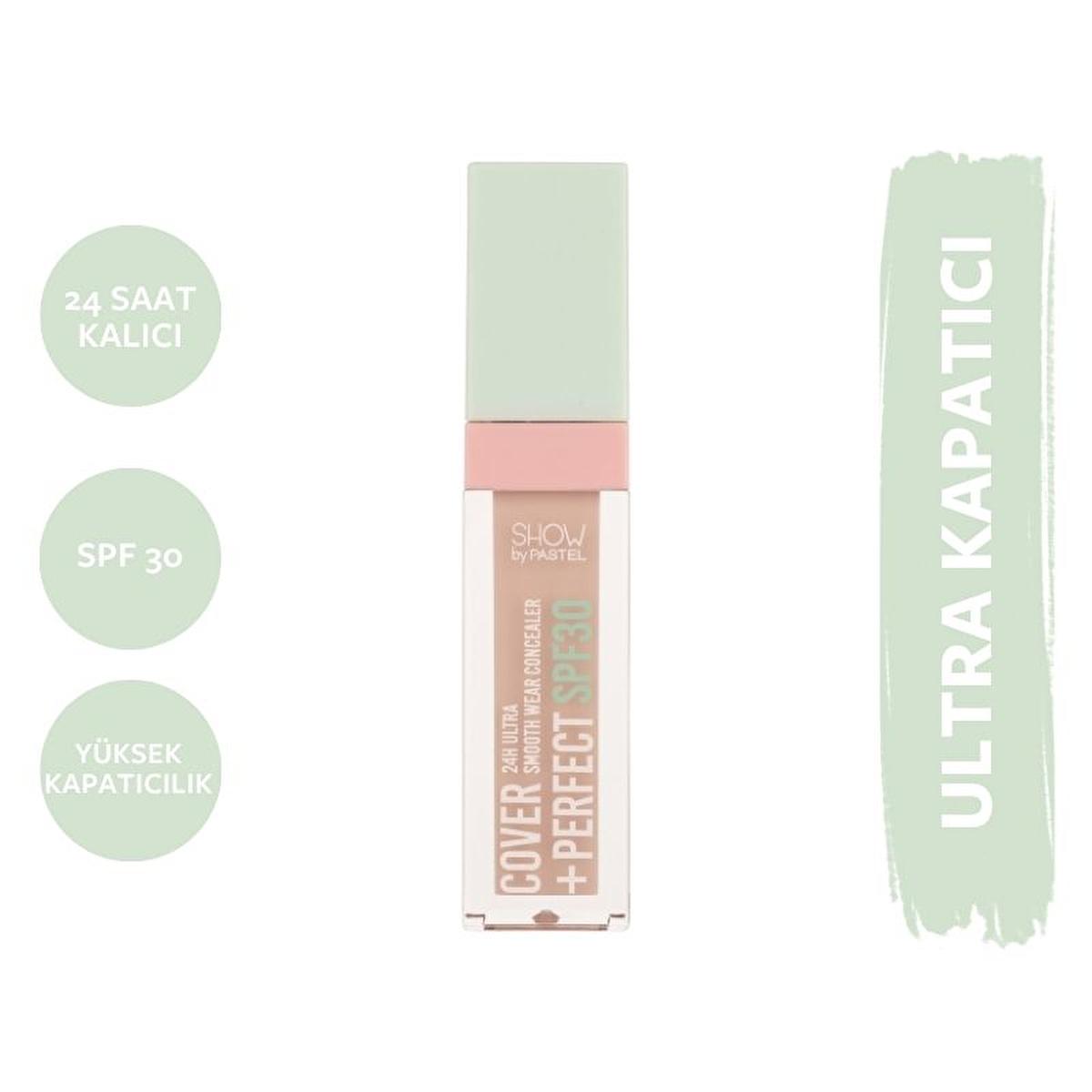 Pastel Cover+Perfect Concealer SPF30: Full Coverage, Long Lasting & Moisturizing Nude Pink Concealer for Flawless Sun Protection