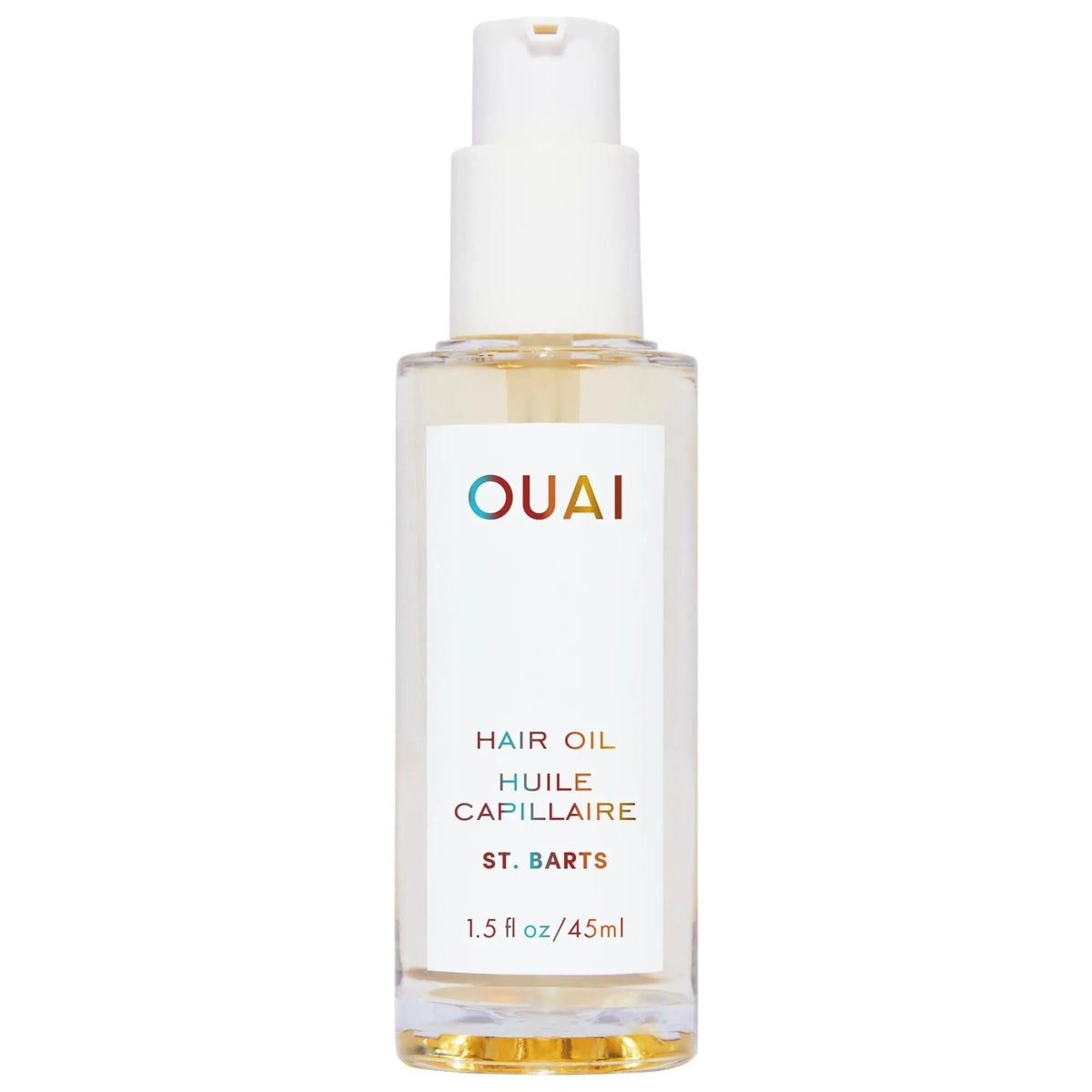 OUAI St. Barts Hair Oil: Tropical Scented Frizz Control & Heat Protection (450¡F), Shine Enhancing, For Damaged Hair