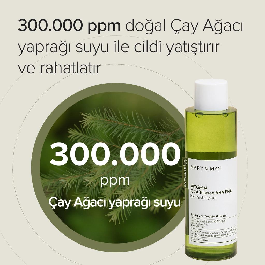Mary & May Cica Tea Tree AHA PHA Toner 200ml