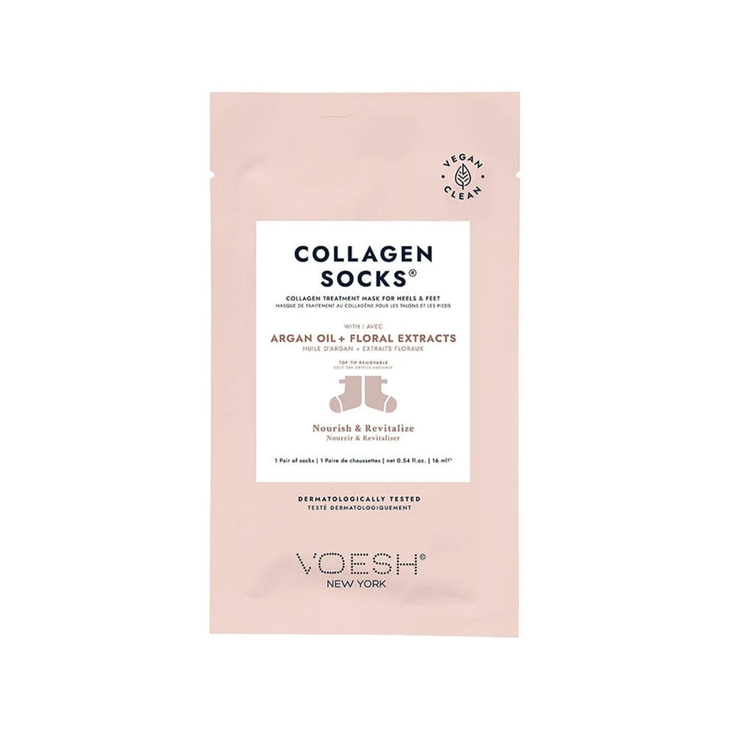 Voesh New York Collagen Socks with Argan Oil - Moisturizing & Nourishing Foot Care for Soft, Healthy Feet