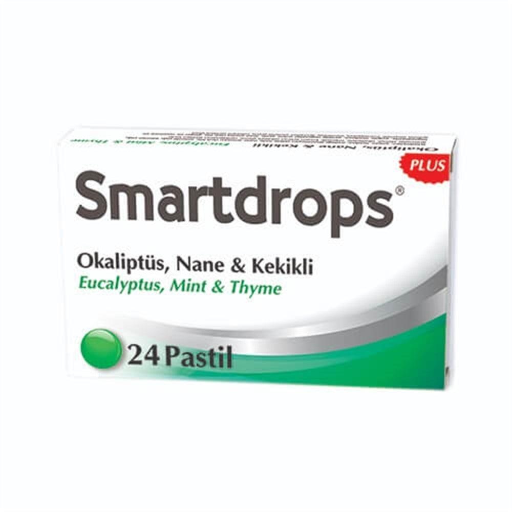 Smartdrops Herbal Lozenges with Eucalyptus, Mint & Thyme - Natural Throat Relief & Comfort