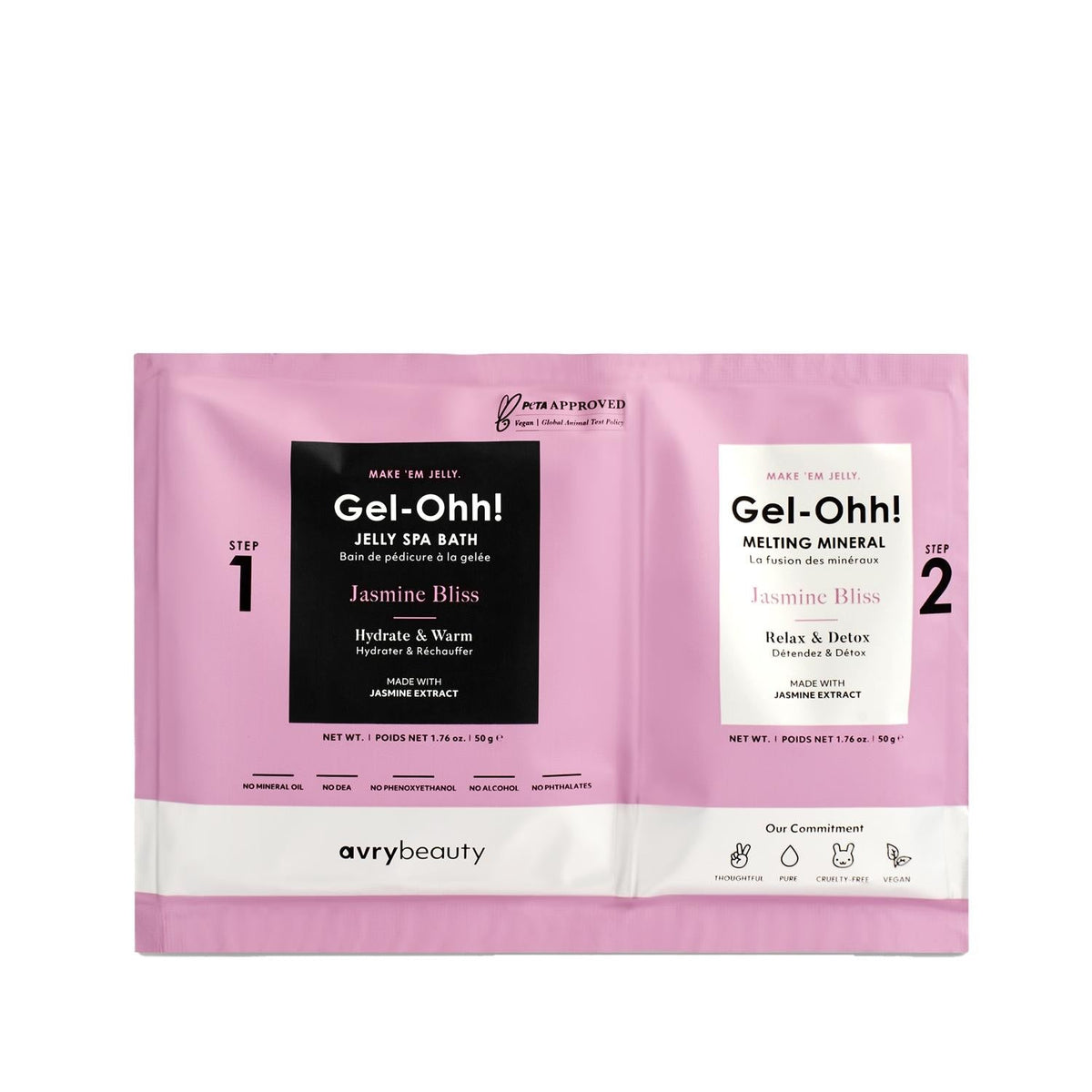 Voesh New York Jasmine Bliss Gel-Ohh. Jšle Spa Pedicure Set - Luxury At-Home Pedicure Experience with Relaxing Jasmine Scent