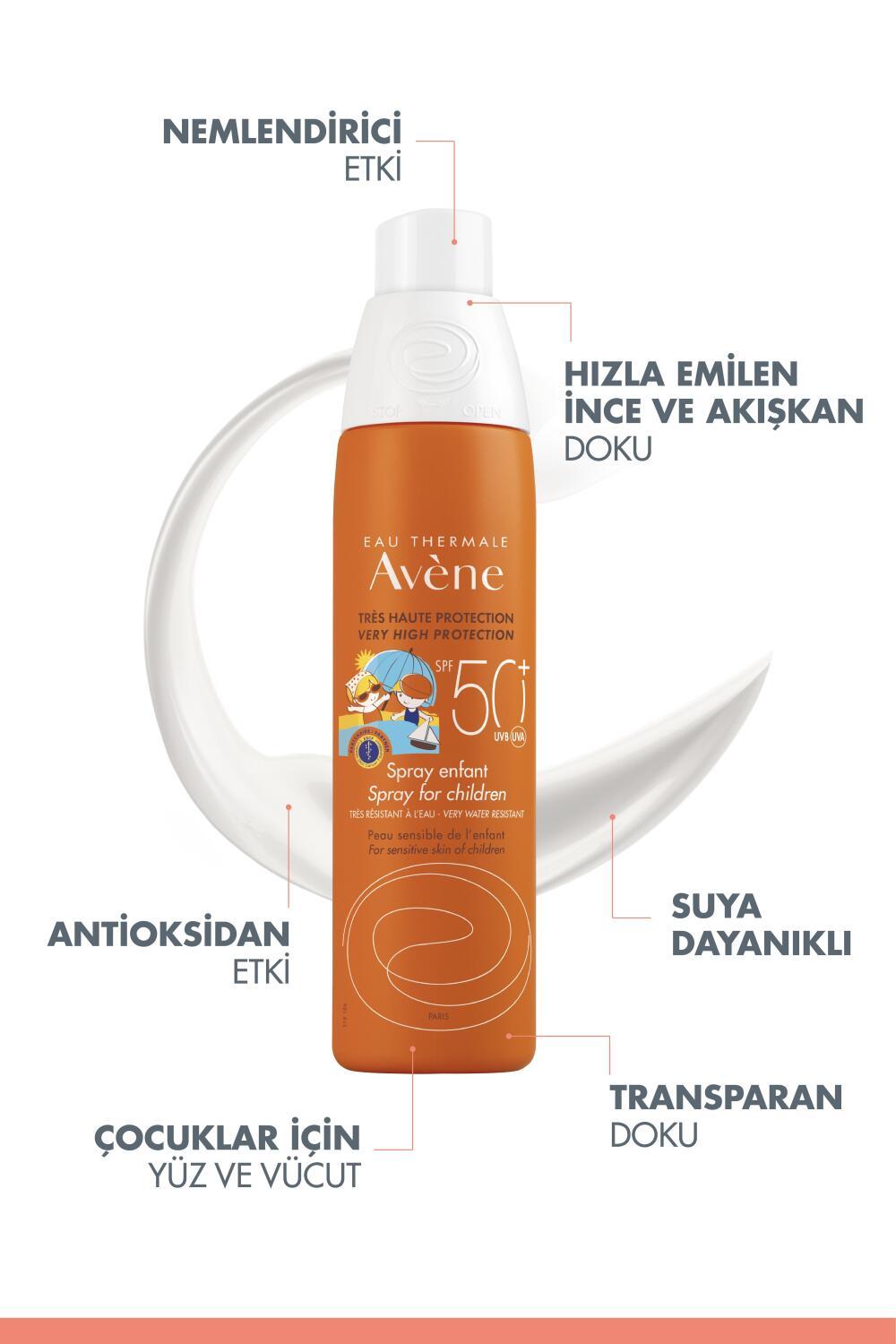 Avene Children's Sunscreen Spray SPF50+ - Water-Resistant, Hypoallergenic Sun Protection for Kids