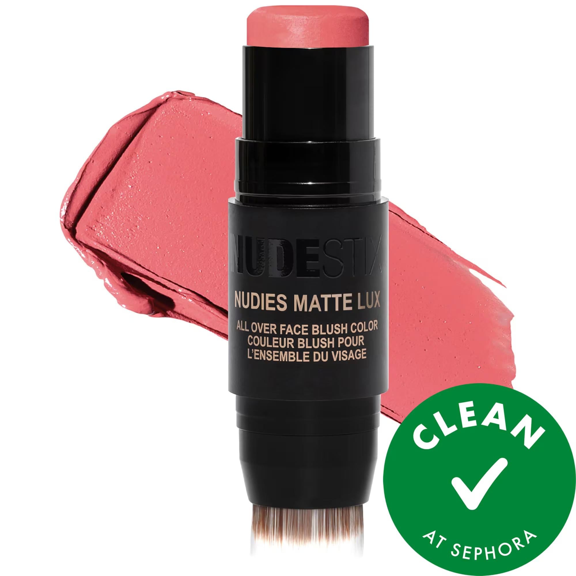 Nudies Cream Blush Stick - Vegan, Hypoallergenic Multi-Tasking Makeup for Natural Cheeks, Eyes, Lips