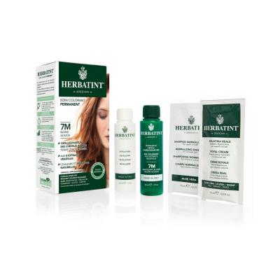 Herbatint 7M Mahogany Blonde Hair Dye: Natural, Ammonia & Paraben-Free Plant-Based Coloring Kit for Sensitive Scalp