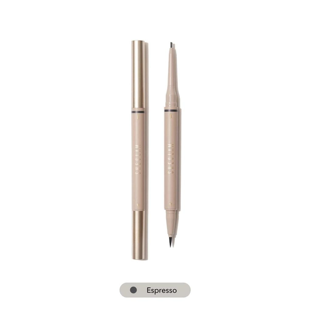 Sheglam On Demand 2-in-1 Brow Pencil for Defined Brows 09 Espresso