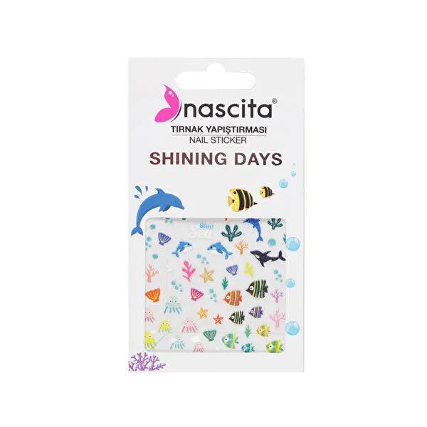 Nascita Blue Sea Nail Stickers - Easy DIY Nail Art Decoration for Beauty Enthusiasts