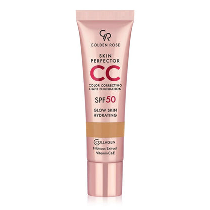 Golden Rose Skin Perfect CC SPF50 Foundation 104 Warm Honey 30ml