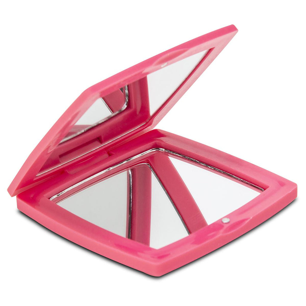 Eklips Pink Compact Mirror - Portable Makeup Mirror with Dual-Sided Glass & Magnetic Closure