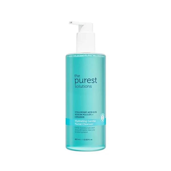 The Purest Solutions Hyaluronic Acid Moisturizing Facial Cleansing Gel 400ml - Gentle, Hydrating Face Wash for Dry & Sensitive Skin, Family Size, Sustainable Skincare