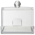 Eklips Clear Acrylic Cotton Swab Organizer - Hygienic Q-Tip Holder, Stylish Vanity & Bathroom Storage Solution