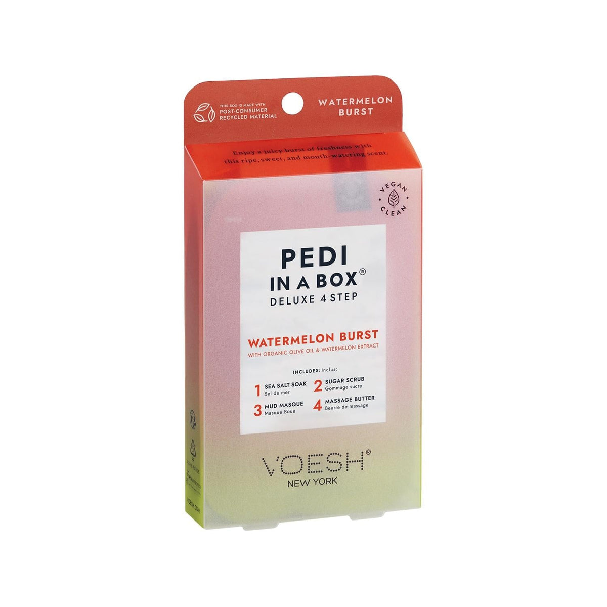 Voesh New York Deluxe Pedicure Kit - 4-Step At-Home Pedicure Set for Salon-Quality Foot Care