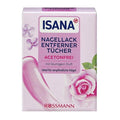 Isana Acetone-Free Nail Polish Remover Wipes - Gentle, Travel-Friendly, Moisturizing Nail Care for All Nail Types