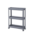 Decobella Narrow Storage Rack 3-Tier Wheeled Bathroom Kitchen Organizer