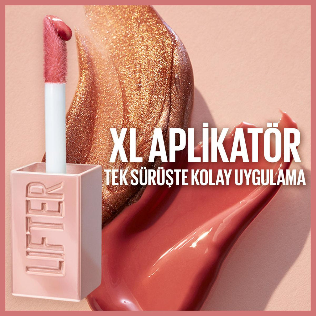 Maybelline New York Lifter Gloss - Hyaluronic Acid Lip Gloss for Fuller Lips, Moisturizing & Non-Sticky