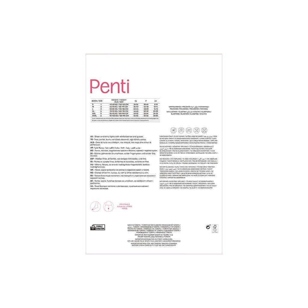 Penti Fit 15 Chestnut Sheer Tights - Size 3