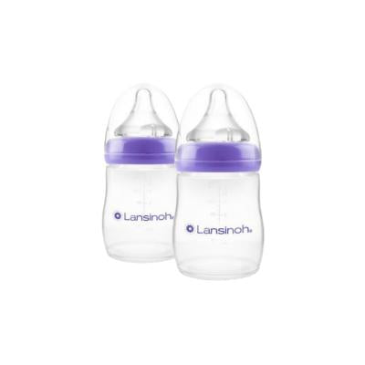 Lansinoh Baby Bottle Set with NaturalWave Nipple, BPA-free, Anti-colic, 160ml