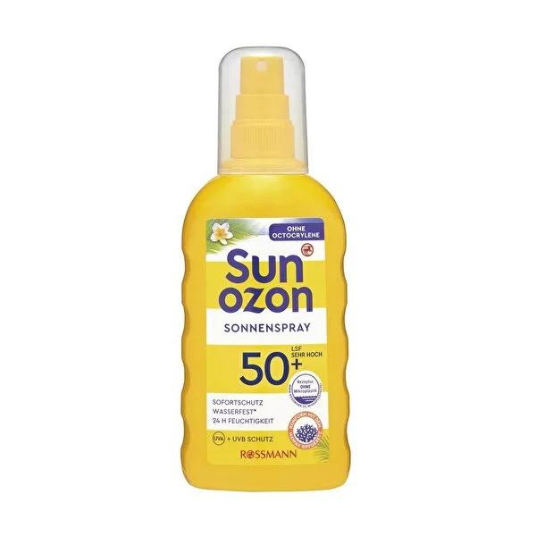 Sunozon Sunscreen Spray SPF 50+ - Water-Resistant, Dermatologically Tested for Sensitive Skin