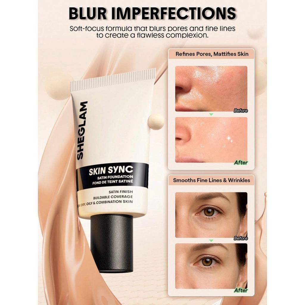Sheglam Liquid Tube Foundation Smooth Coverage Porcelain