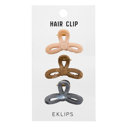 Eklips Marble Bow Hair Clips Elegant Hair Accessories 3-Pack