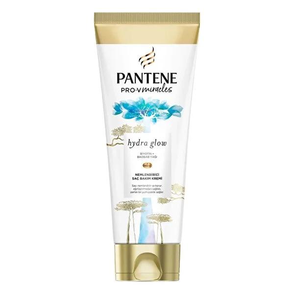 Pantene Hydra Glow Hair Care Cream - Moisturizing, Biotin & Baobab Extract, 9.31 fl oz