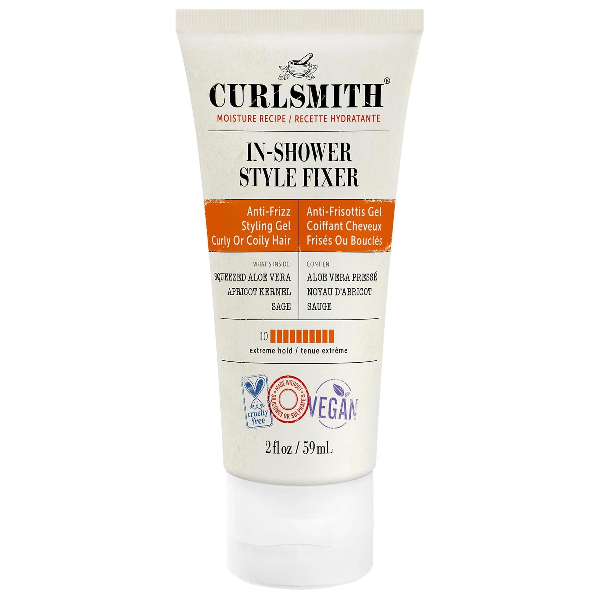 DevaCurl Mini In-Shower Style Fixer Curly Hair Gel - Extreme Hold, Humidity Protection, Vegan & Cruelty-Free Styling