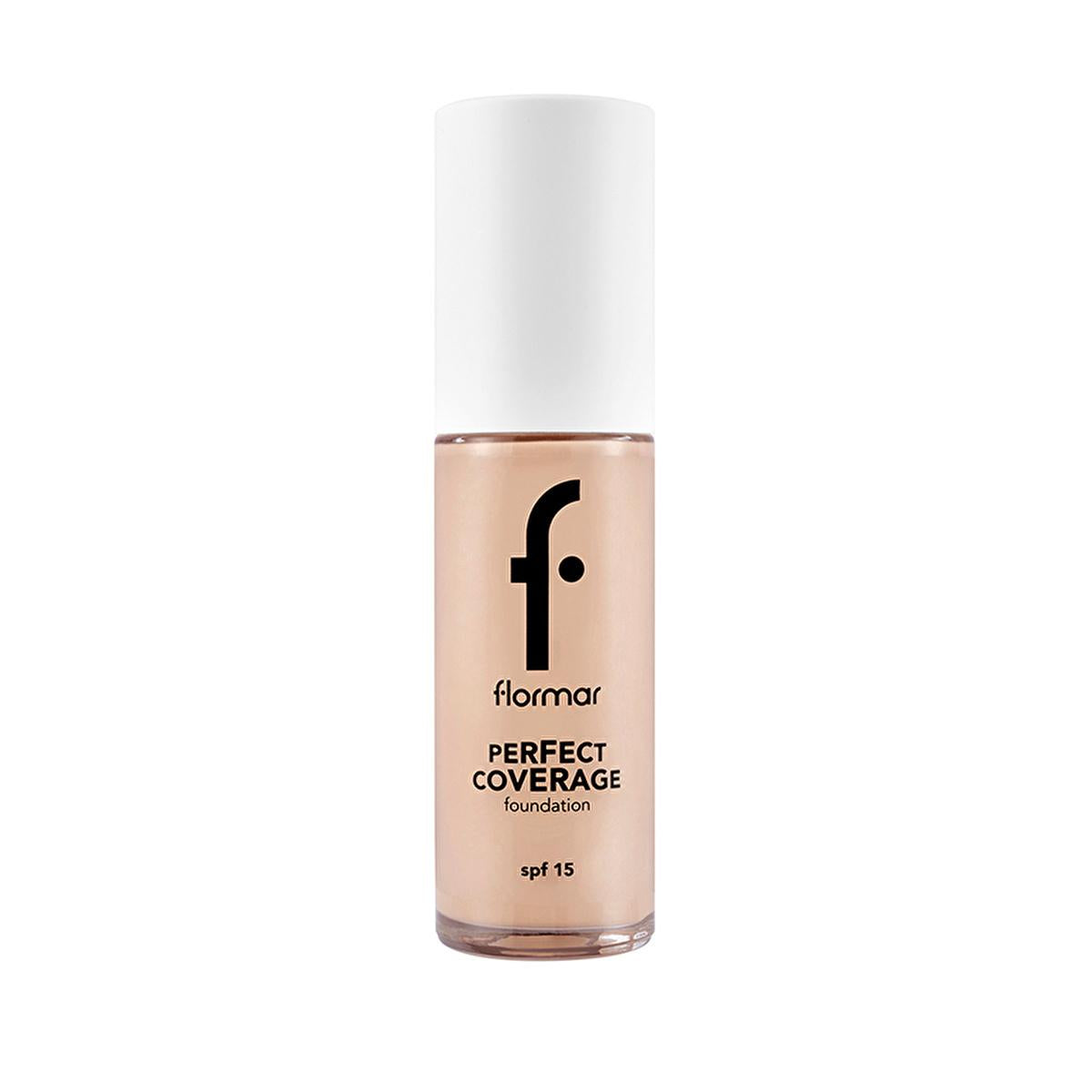 Flormar Perfect Coverage Foundation 105 Porcelain Ivory: Flawless Finish, 12-Hour Wear, and SPF 15 Protection