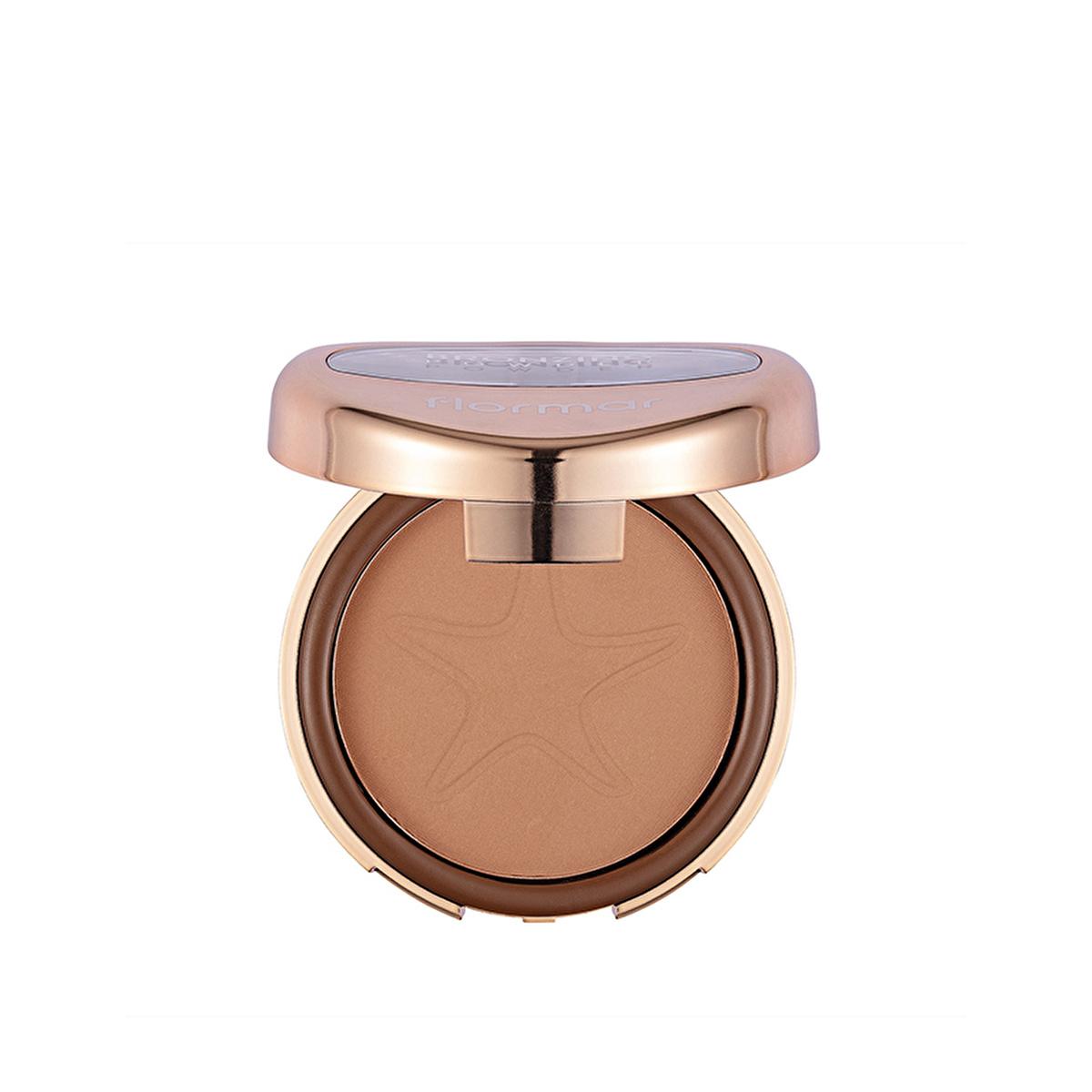 Flormar Compact Bronzer - Rose Gold, Multi-Purpose Makeup for Natural Look