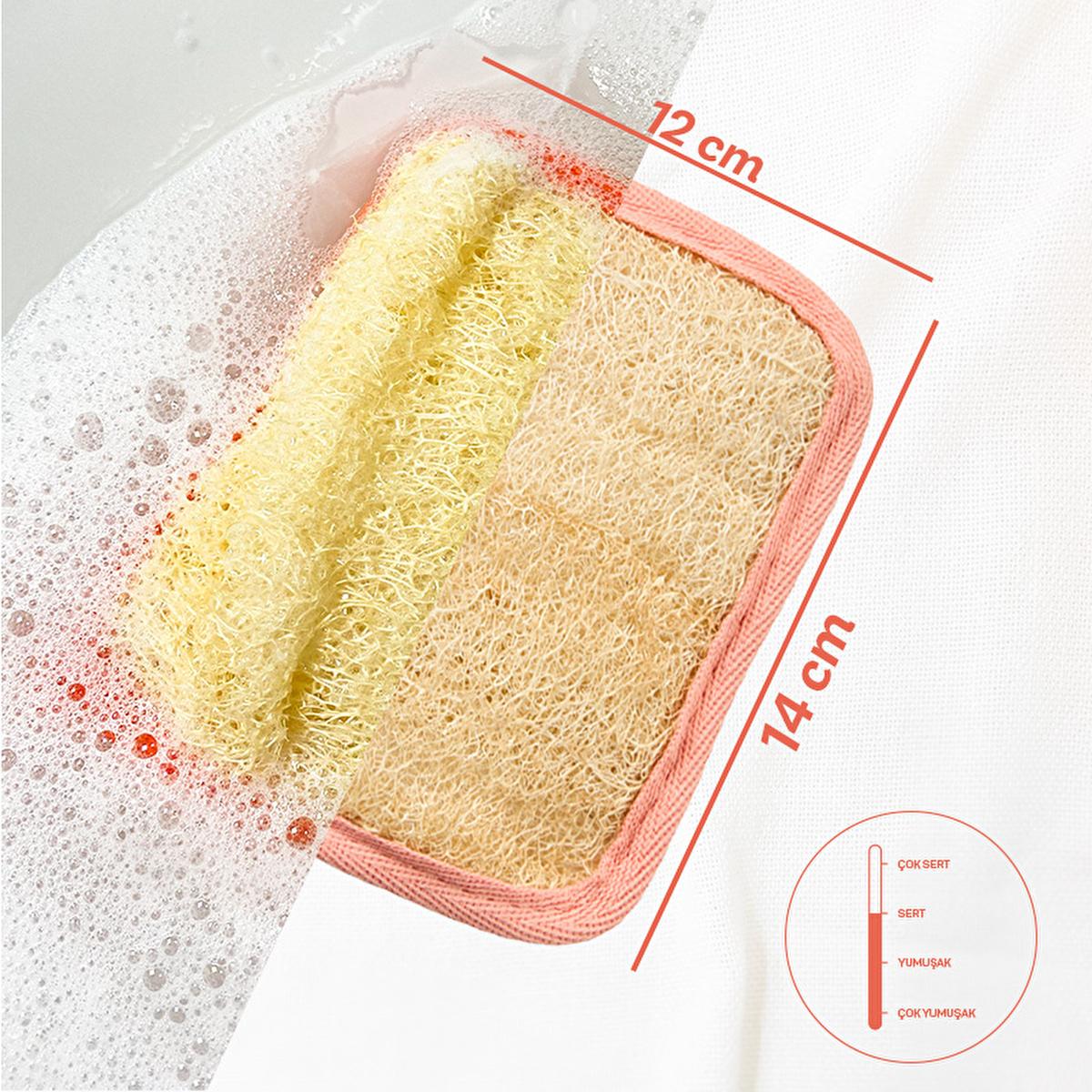 Balmy Nektari Soap-Filled Loofah Bath Sponge: Natural Exfoliating Loofah with Nectarine & Lemongrass - Deep Cleansing, Skin Renewal