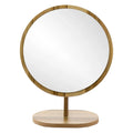Eklips Wooden Round Table Mirror for Easy Makeup Application