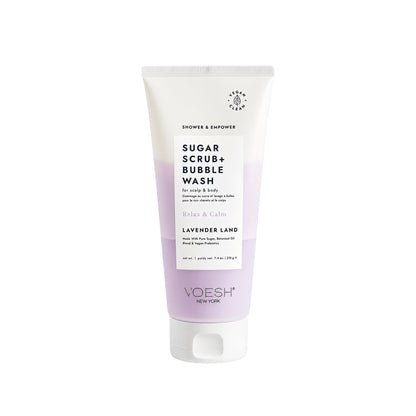 Voesh New York Lavender Scalp & Body Foaming Sugar Scrub 210g