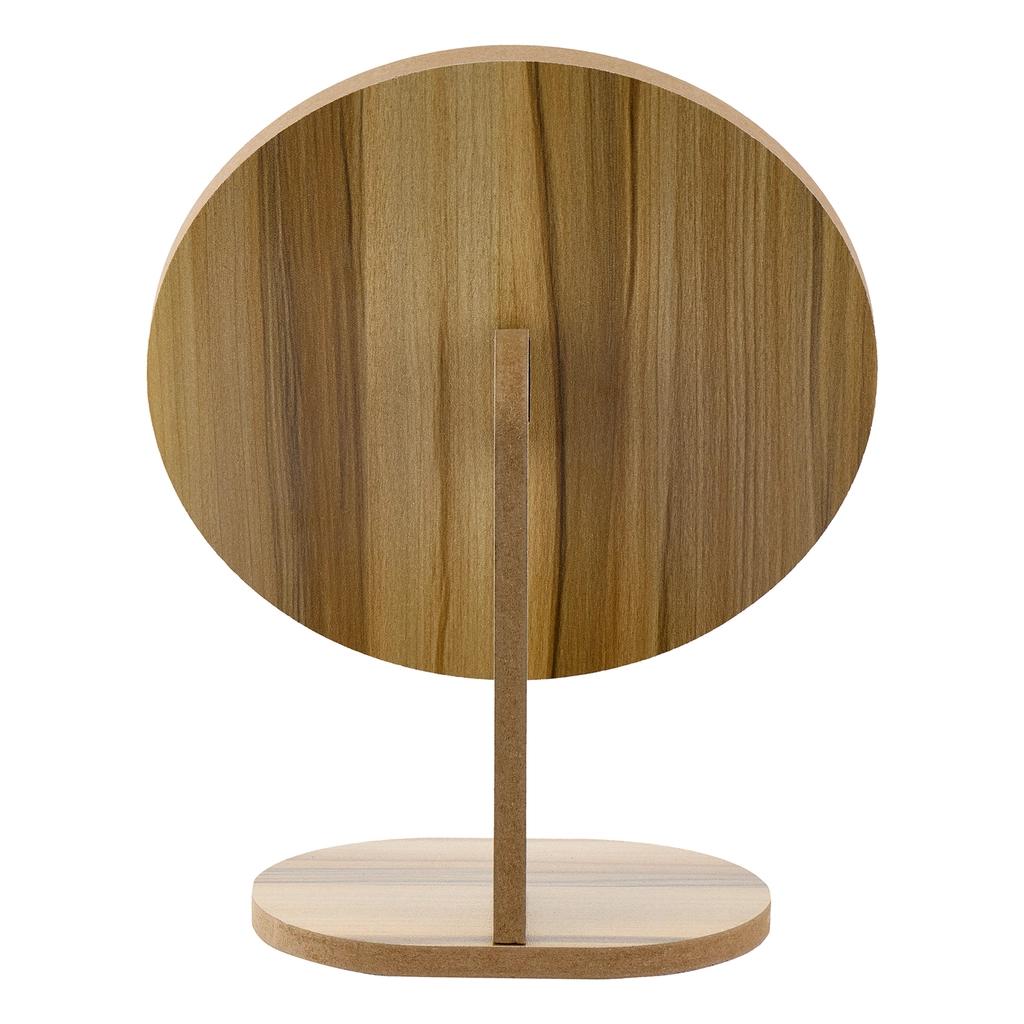Eklips Wooden Round Table Mirror for Easy Makeup Application